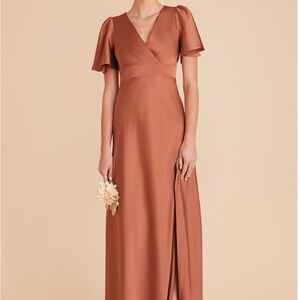 Birdy Grey Terracotta Flutter Sleeve Dress